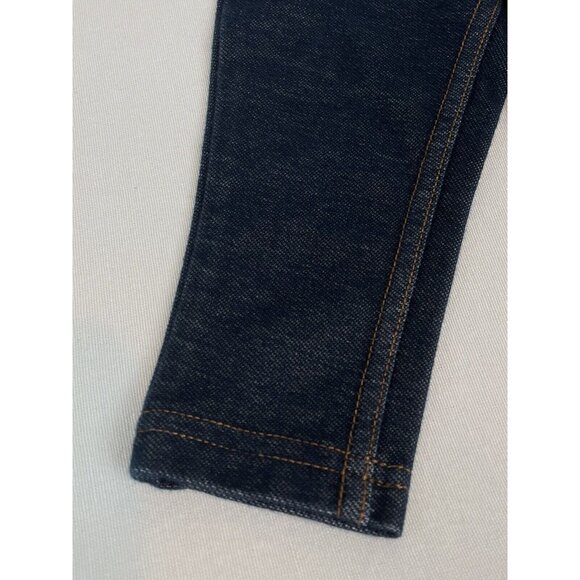Carters Baby Girl Jeggings 6M Dark Blue Pull-On Denim Look Pants Stretchy Comfor - Picture 3 of 7